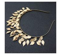 Hand Woven Leaf Pearl Hairband Headband Tiara for Women Bride Crown Wedding Hair Accessories Bridal Hair Jewelry Gift (A Rhodium Plated)