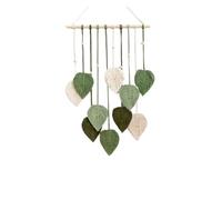 Hand woven leaf tapestry, bohemian style, wall decoration, dream catcher(Green)