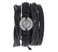 Hand Woven Leather Bracelet Set 4pcs Eight-diagram Design Adjustable