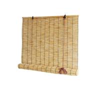 Hand-Woven Natural Curtains - Vintage Bamboo Roller Blinds with Lifter Sun Shade Partition for Indoor/Outdoor Decor 1.2x3m Eco-Friendly Window Treatment