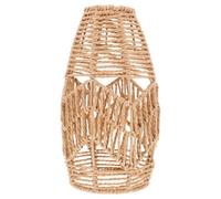 Hand Woven Paper Rope Cylinder Lamp Shade for Boho Living | Softer Glow, Natural Material Vibe, Rustic Vintage Style, for Reading Corners and Table Lamps