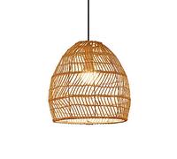 Hand-Woven Rattan Art Hanging Lights Creative Elegant Pendant Light Semi-Flush Mount Chandelier Lantern Birdcage Suspensiom Lamp for Kitchen, Bedroom, Dining Room, Restaurant