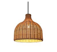 Hand-Woven Rattan Pendant Light Vintage Bohemian Coastal Chandelier(60cm)