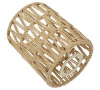 Hand Woven Rattan Pendant Shade for E26 E27 Bulb Fixtures | Rustic Boho Style, 4.2cm Inner Hole and 6cm Outer Opening, Easy Install