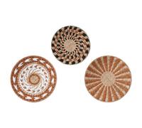 Hand Woven Rattan Wall Decor Plate Boho Round Wicker Hanging Wall Art