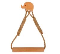 Hand Woven Rope Tissue Holder Wall Mounted Brown Wood Rack