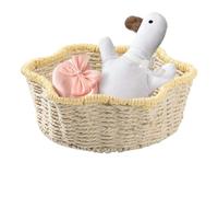 Hand-woven serving basket - table basket with rattan look, decorative storage basket|Practical basket with stable construction, for Easter room picnic Christmas kitchen living room