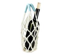 Hand Woven Water Bottle Bag - Portable Macrame Fabric 30 Cm 12 Inch Cup Holder With Handle | Drink Bag For Coffee, Milk, Tea, Glass, Wine Bottle, white, riferimento alla descrizione, Reference