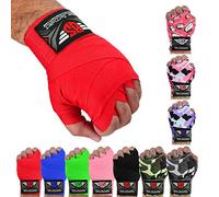 Hand Wraps Bandages Fist Boxing Inner Gloves Mitts MMA Cotton Pair (Red, 4.5M)