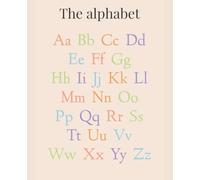 Hand writing note book for kids, educational alphabet cover, dotted lines to aid with letter formation