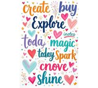 Hand Written Words Notebook: Colorful Handwritten Words Pattern | Aesthetic Notebook for Ideas, Notes & Creativity