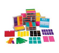 hand2mind Rainbow Fraction Squares, Montessori Math Materials, Fraction Manipulatives, Unit Fraction, Math Manipulatives for Elementary School, Homeschool Supplies (Set of 15)