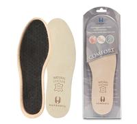 HANDARTE Genuine Leather Insoles - Vegetable Tanned - Odor Eater Natural Padded - Magic Absorbent and Thin - Compatible with Any Shoe - Tan - Daily Comfort (UK 6.5 | EU40)