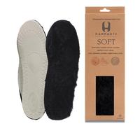 HANDARTE Leather Thermal Insoles | Soft Natural Wool Insoles Women | Padded Comfort Warm Shoe Inserts | Chrome-Free & Anti-Sweat - Odor Eater (Size UK 5 | EU38)
