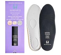 HANDARTE Premium Leather Orthopedic Soft Shoe Insoles | Thick Shoe Inserts for Men/Women - More Durable - 100% Natural Goatskin & Anti Sweat - Suitable for No-Socks (US W7 | EU38)