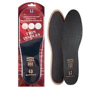 HANDARTE Premium Leather Shoe Insoles | Thin Shoe Inserts for Men | Dress Shoe Insoles - Durable - 100% Natural Goatskin & Anti Sweat - Suitable for No-Socks (US M9.5 | EU43)
