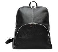 Handbag Bliss Italian Soft Grained Leather Backpack Rucksack (Black)