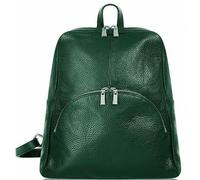 Handbag Bliss Italian Soft Grained Leather Backpack Rucksack (Dark Green)