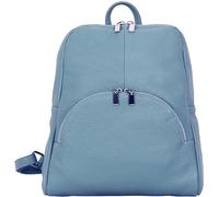 Handbag Bliss Italian Soft Grained Leather Backpack Rucksack (Denim Blue)