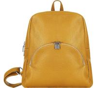 Handbag Bliss Italian Soft Grained Leather Backpack Rucksack (Mustard)