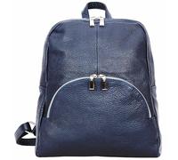 Handbag Bliss Italian Soft Grained Leather Backpack Rucksack (Navy Blue)