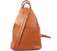 Handbag Bliss Womens Vera Pelle Super Soft Italian Leather Backpack Rucksack Convertible Shoulder Bag Medium Light Tan