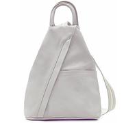 Handbag Bliss Womens Vera Pelle Super Soft Italian Leather Backpack Rucksack Convertible Shoulder Bag Medium Mid Grey