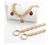 Handbag Chain Bag Extender Chain 1PC 3 Styles Red Leaf Cherry Enamel Flower Multi-Bag Pendant Decoration Extension Graduation Ceremony Birthday Gift(Style2)