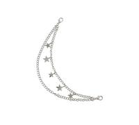 Handbag Decoration Chain with Metal Clasp Ends, Double Layer Accent Piece for Tote, Casual Carry Detail Bag Charm Chain Clip on Purse Charm Handbag Accessory Layered Alloy Ita Bag Accent