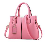 Handbag For Women Roomy Fashion Womens Handbags Ladies Purse Satchel Shoulder Bags Tote Leather Bag Large Lunch Tote (Pink, One Size)