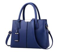 Handbag For Women Roomy Fashion Womens Handbags Ladies Purse Satchel Shoulder Bags Tote Leather Bag Large Lunch Tote (Dark Blue, One Size)