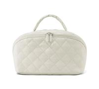 Handbag for Women's Bag, Petition Makeup Travel for Toiletries & Brushes Large Capacity with Compartments(Beige)