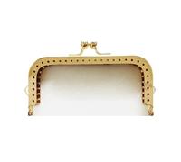 Handbag Frames 10PCS Metal Purse Frame Handle for Clutch Bag Handbag Accessories Making Kiss Clasp Lock 4 Colors(10P10.5cm-Light Gold)