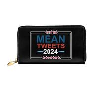 Handbag Funny Election Design Mean 2024 Leather Wallet Artistic Women's Wallets RFID Blocking Ladies Wallet Pouch for Women, Girls, Girlfriend
