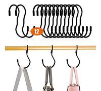 Handbag Hanger for Closet - 12 Pack Handbag Hanger Organiser, Large Bag Hanger Handbag Hooks for Hanging Purses, Handbags, Belts, Clothes, Pans and Pots
