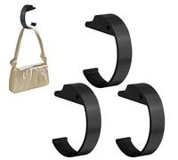 Handbag Hooks for Table, C-shaped Set of 3 Bag Hooks with Sturdy Metal Frame, Household Organiser for Desk, Counter, Office, Workplace, Bedroom, School