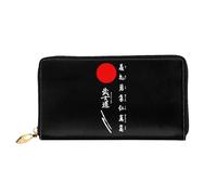Handbag Japanese Kanji Samurai Bushido Women Card Case Colourful Leather Wallet Soft Ladies Wallet Pouch for Friend, Women, Evening Party