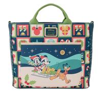 Handbag Loungefly Disney Mickey & Minnie Holiday Bleu 33x27,9x7,6 cm