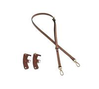 Handbag No-Punch Transformation Accessory, Adjustable Length Leather Replacement Strap (Color : Brown Gold, Size : L)