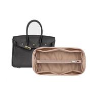 Handbag Organizing Insert for Hermes Birkin Handbags Polyester Satin Liner Bag Handbag Liner Bag Storage Bag(Beige,for Birkin 35)