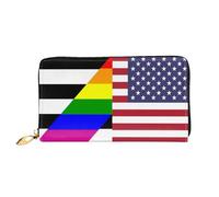 Handbag Pride Us Straight Allies for Equality Leather Wallet RFID Blocking Coin Purse with Zipper Pocket Women's Wallets for Mother, Evening Party, Kids