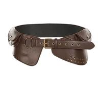 Handbag Punk Cowboy Belt with Bag, 13.5cm Wide Gothic Western Belt for Women, Retro Metal Eyelet Buckle Waist Cincher and Bag Waist Packs