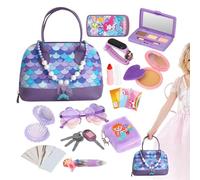 Handbag Set with Pretend Makeup 21.5*11.5*16 Cm | Kids Play Purse | Sensory Playset Interactive Game for Playroom Outdoor School Travel Festival Family Birthday Party Home Girls Aged 3-6