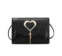 Handbag Shoulder Ladies Messenger Bag All- Bag Fashion Bag over The Shoulder Bag (Black, One Size)