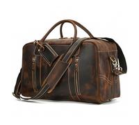 Handbag Travel Bag Vintage Cowhide Handbag Large Capacity Layer Cowhide Duffel Bag Briefcase(2)