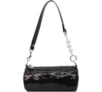 Handbag Vintage Elegant Shoulder Glitter Crossbody Sequin Evening for Women Beads Clutch Bridal Wedding Purse(Black)