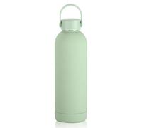 Handbag Water Bottle 350ml - Insulated Water Bottle with Handle Lid Travel Waterbottle Leak-Proof & Slim with Non-Slip Base 24H Cold 12H Hot BPA Free (Avocado Green)