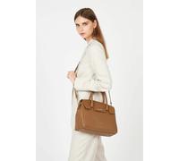 Handbag with Flap and Clasp, m Milano Cosmos camel