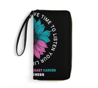 Handbags I Have Time to Listen Your Life Matters Metastatic Leather Purse Artistic Women Card Case Retro Style Wallet Pouch for Mother, Girls, Evening Party
