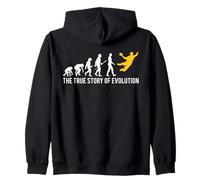 Handball Evolution Funny Handball Ball Zip Hoodie